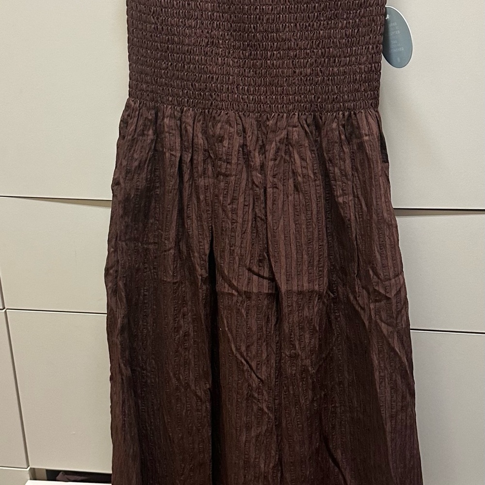 Hill House Cosima Nap Dress Chocolate Brown Midi Dress - Picture 3 of 5